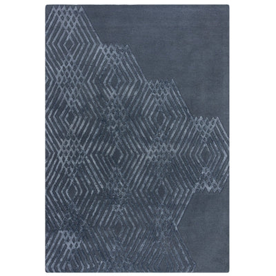 Tapis en laine Diamonds Bleu 120x170cm