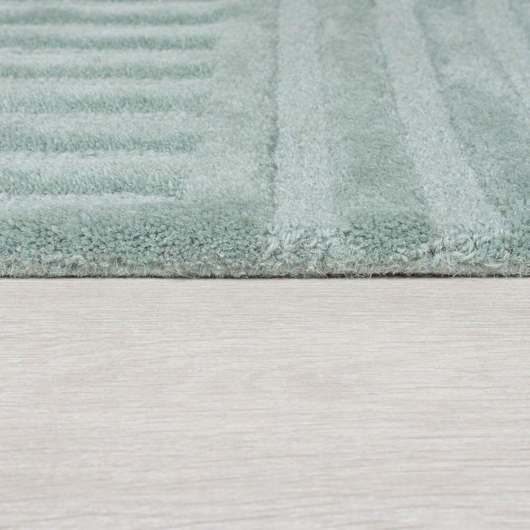 Tapis en laine Zen Garden bleu turquoise