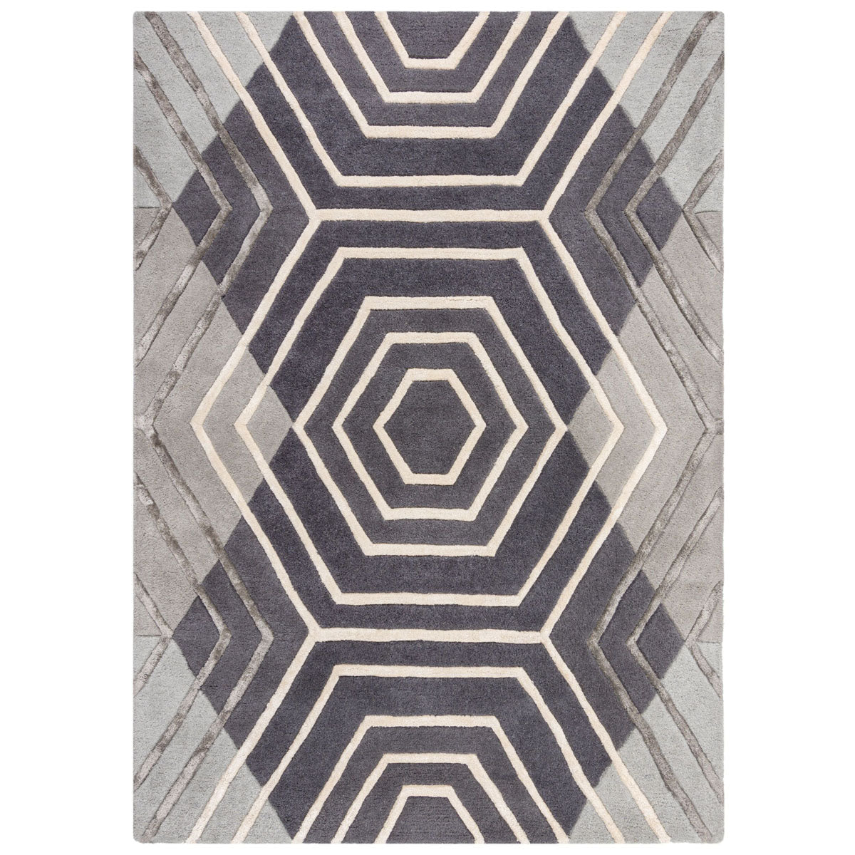 Tapis en laine Harlow Gris