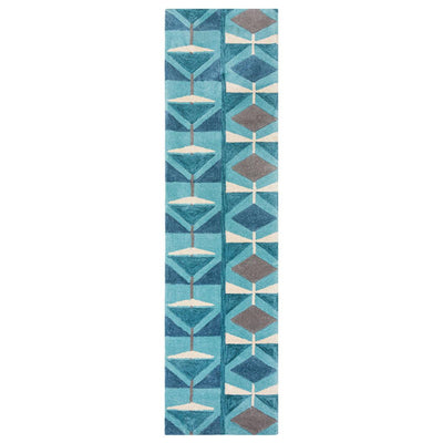 Tapis de couloir Kodiac bleu 60x230cm