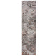 Tapis style marbre 66x230cm Gris et rose poudré