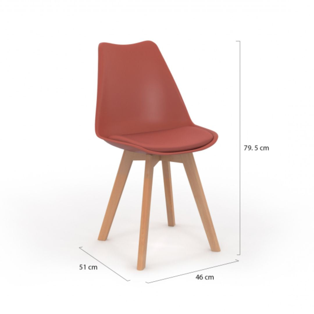 Lot de 6 chaises scandinaves Nordia mix couleurs