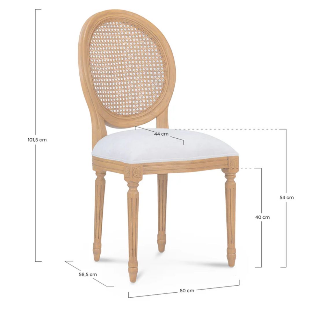 Lot de 2 chaises medaillon Wabi Home