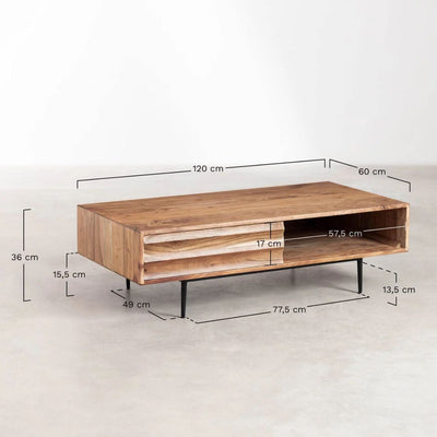 SKLUM - Table basse en bois d'acacia Petter