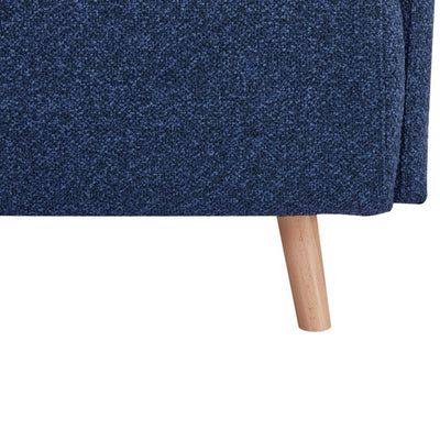 Canapé convertible 2 places BELUSHI en tissu bouclette Bleu L120cm