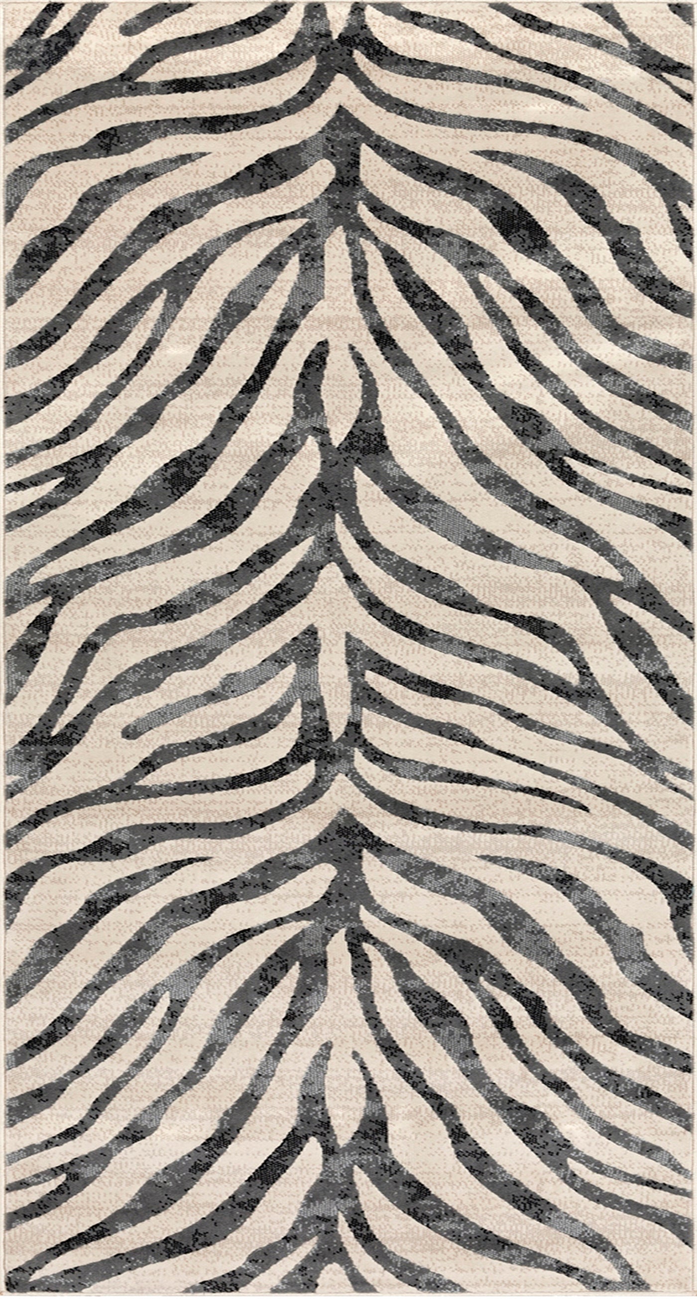 Tapis Zébré Bohème Gris Foncé/Beige Luanda