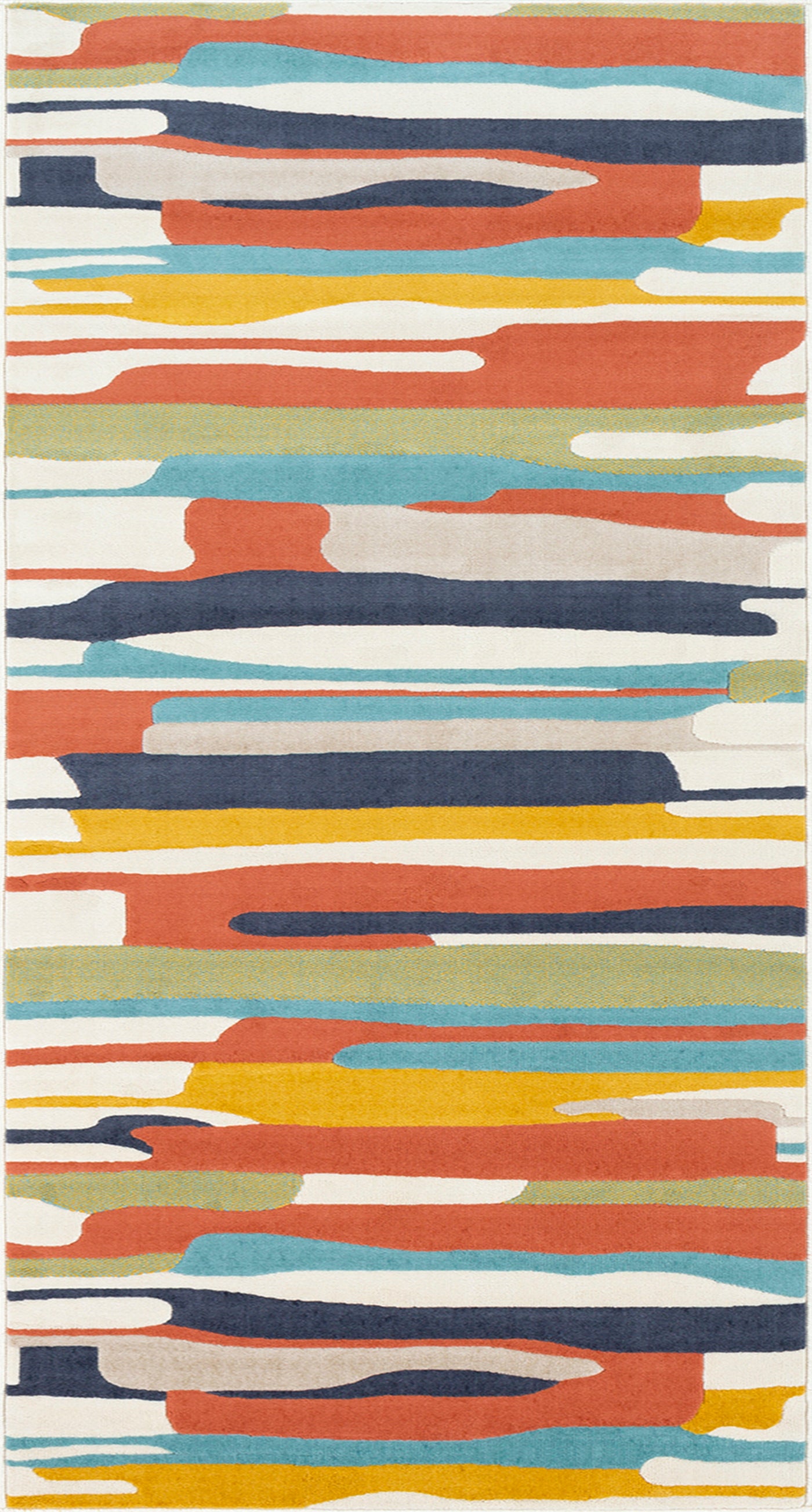 Tapis Scandinave Moderne Multicolore/Orange Houston