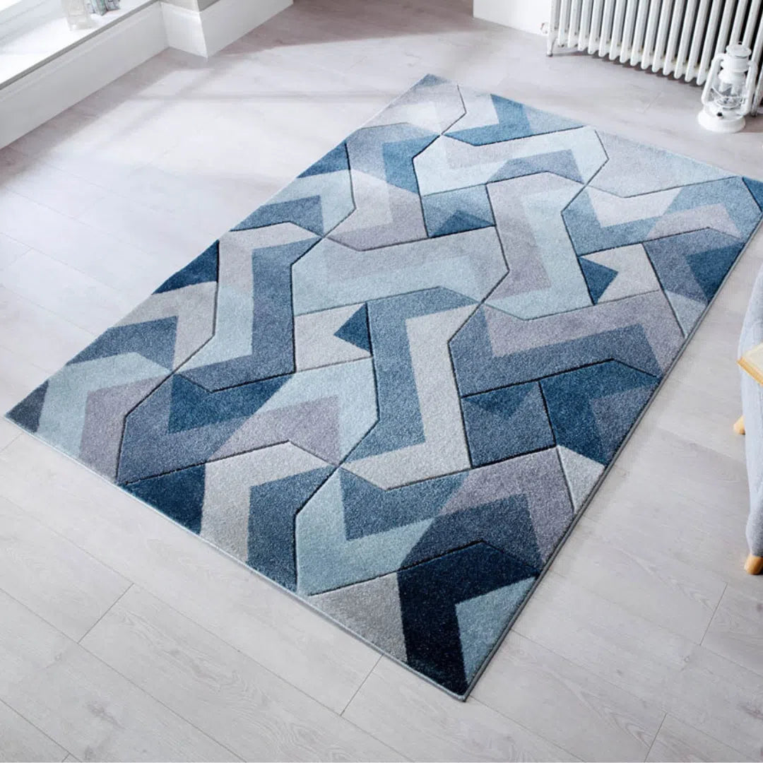 Tapis Shaggy Aurora Bleu 120x170cm