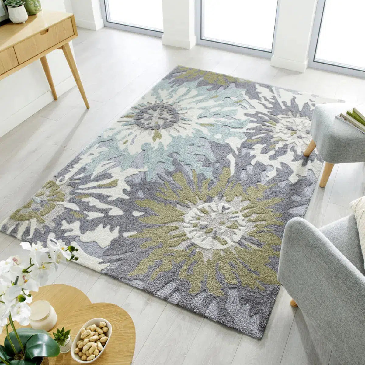 Tapis Floral Multicolore 120x170cm