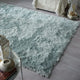 Tapis effet fourrure Bleu canard