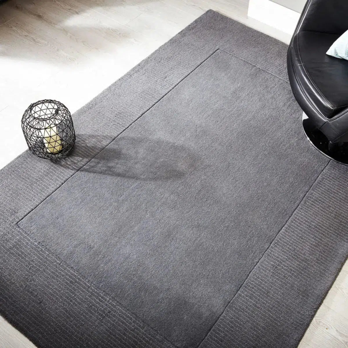 Tapis en laine Siena Gris clair