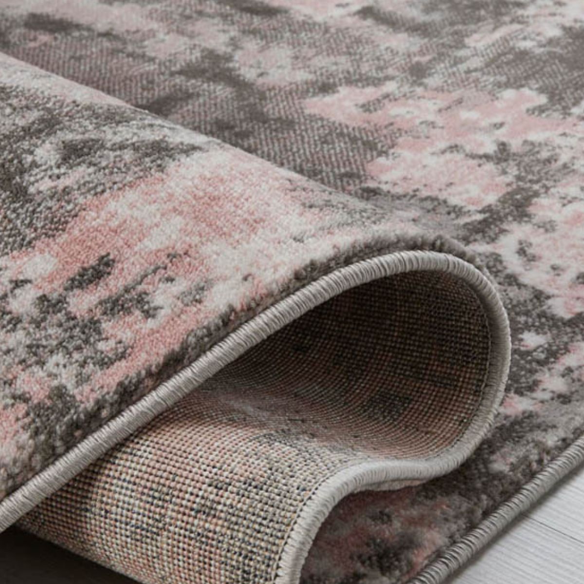 Tapis vintage Wonderlust Gris et Rose