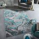 Tapis style marbre Emeraude