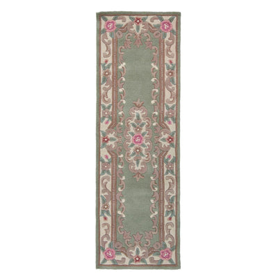 Tapis de couloir en laine Royal Aubusson Vert 67x210cm