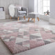 tapis shaggy rose