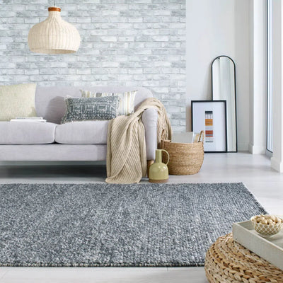 tapis en laine gris pas cher