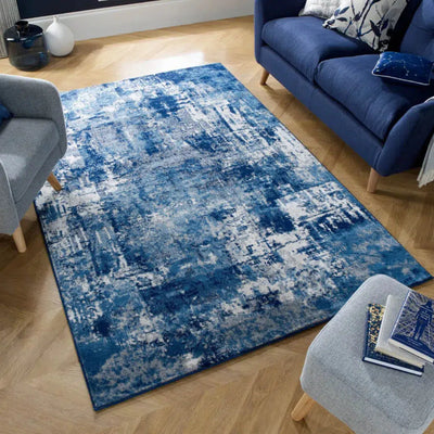 tapis bleu pas cher