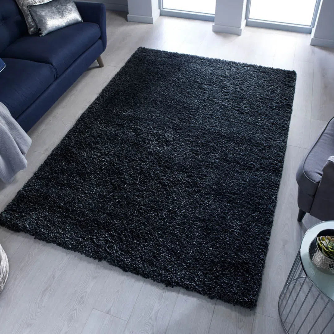 TAPIS SHAGGY NOIR PAS CHER