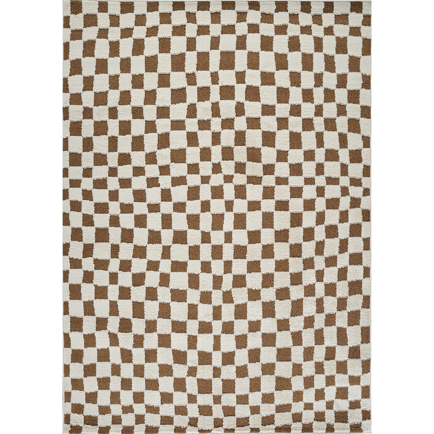 Tapis Scandinave à Carreaux Terracotta Gijon