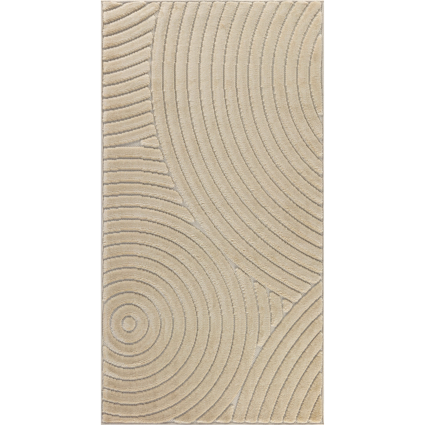 Tapis d'Intérieur/Extérieur Scandinave Moderne Beige Kaysa