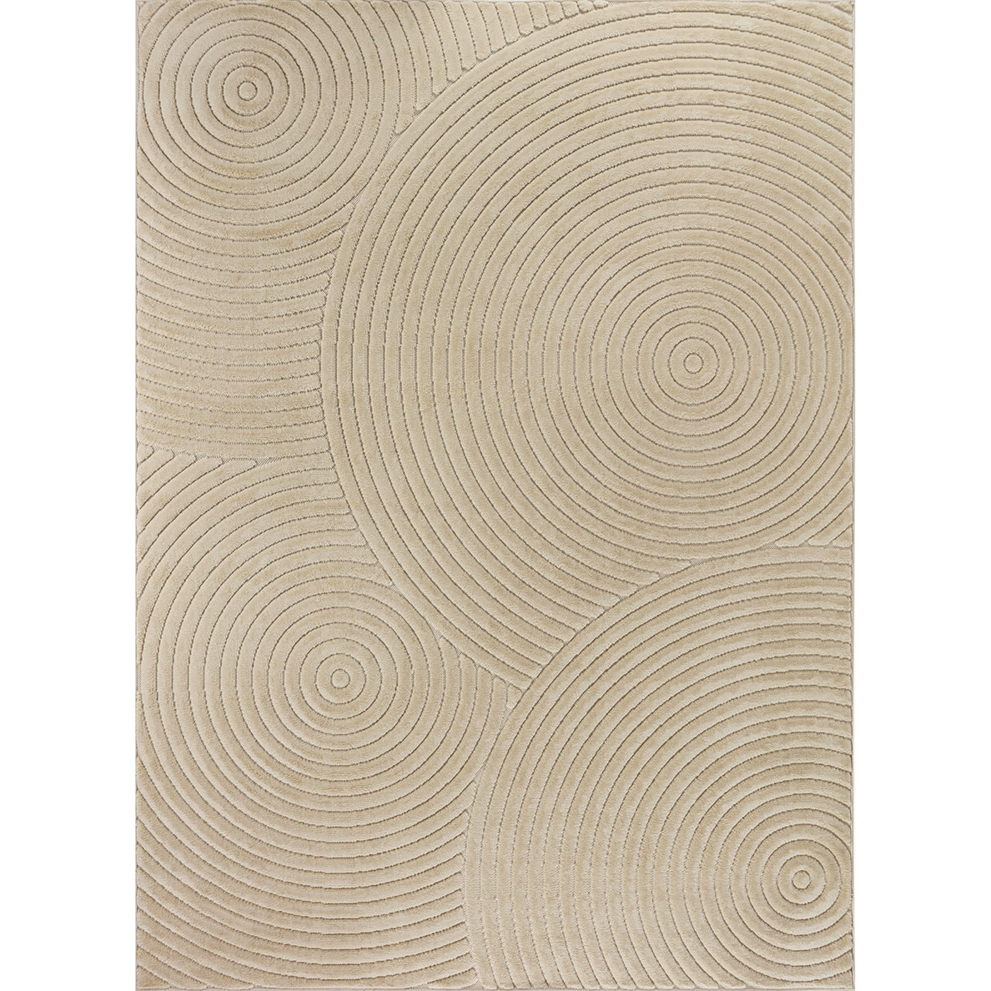 Tapis d'Intérieur/Extérieur Scandinave Moderne Beige Kaysa