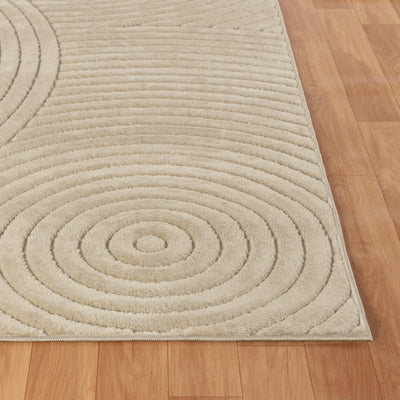 Tapis d'Intérieur/Extérieur Scandinave Moderne Beige Kaysa