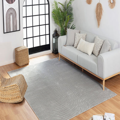 Tapis d'Intérieur/Extérieur Scandinave Moderne Gris  Kuta