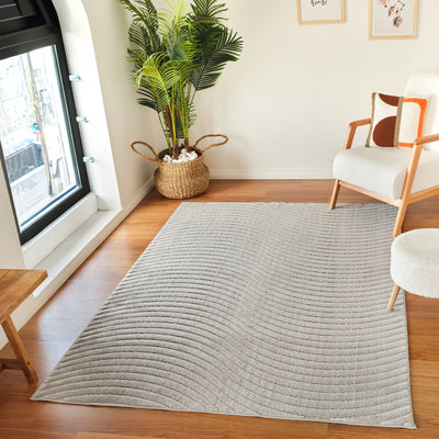 Tapis d'Intérieur/Extérieur Scandinave Moderne Gris  Kuta