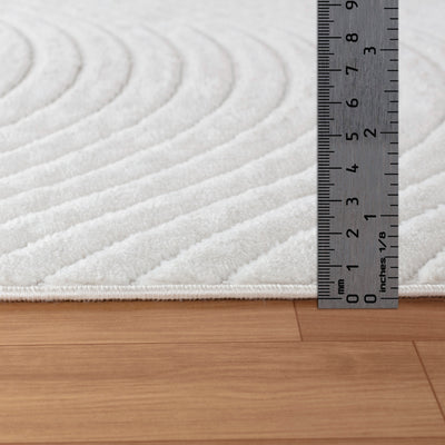 Tapis d'Intérieur/Extérieur Scandinave Moderne Blanc Kuta