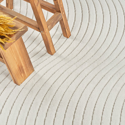 Tapis d'Intérieur/Extérieur Scandinave Moderne Blanc Kuta