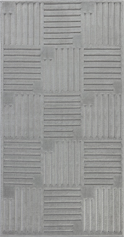 Tapis d'Intérieur/Extérieur Scandinave Moderne Gris  Curico