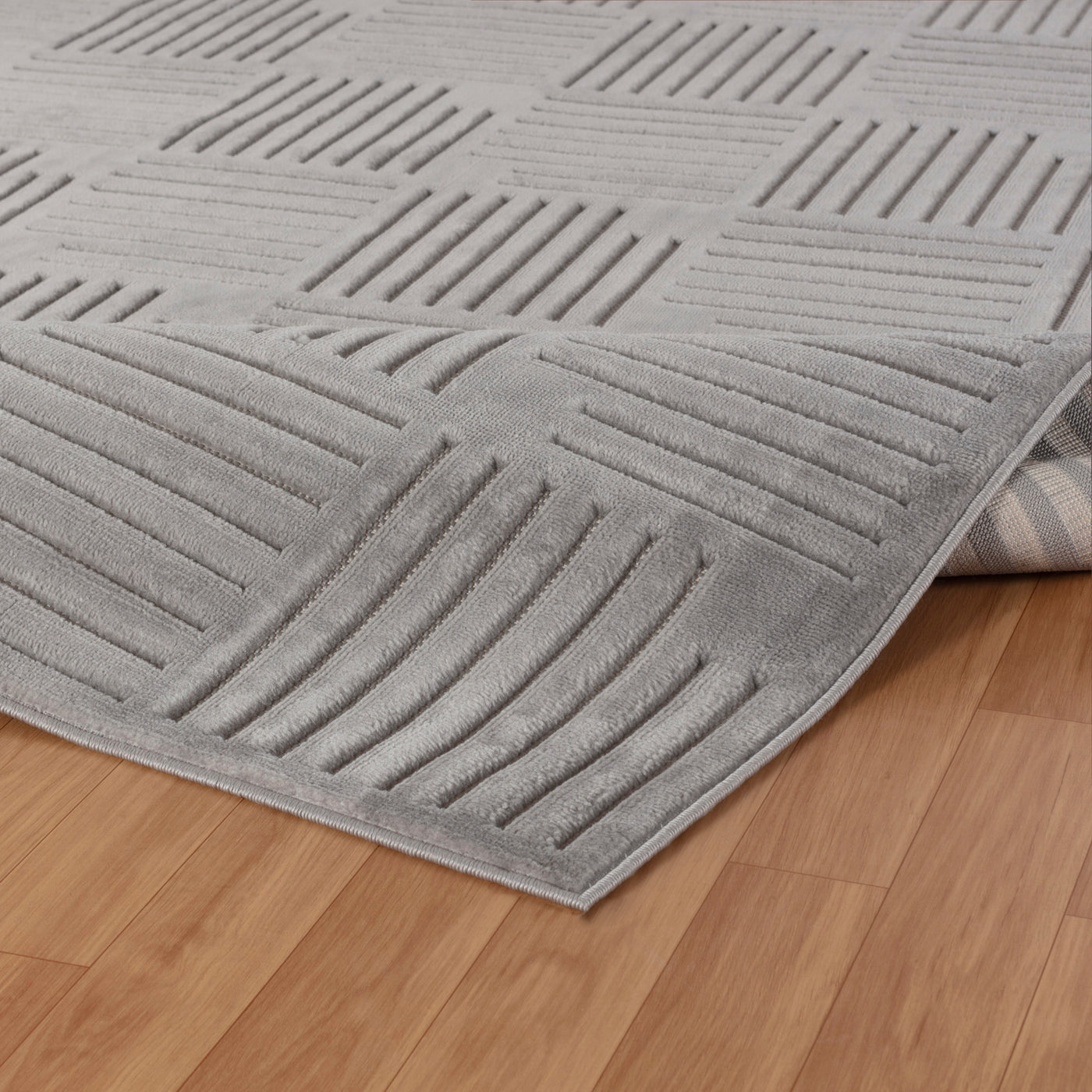 Tapis d'Intérieur/Extérieur Scandinave Moderne Gris  Curico