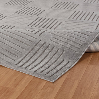 Tapis d'Intérieur/Extérieur Scandinave Moderne Gris  Curico