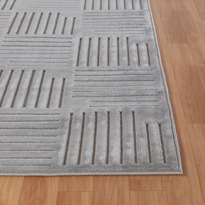 Tapis d'Intérieur/Extérieur Scandinave Moderne Gris  Curico
