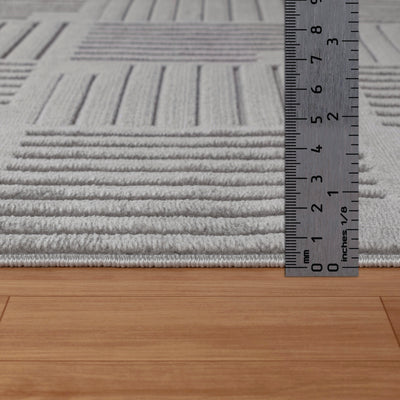 Tapis d'Intérieur/Extérieur Scandinave Moderne Gris  Curico
