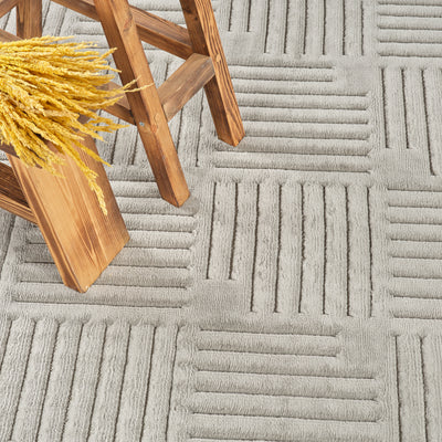 Tapis d'Intérieur/Extérieur Scandinave Moderne Gris  Curico