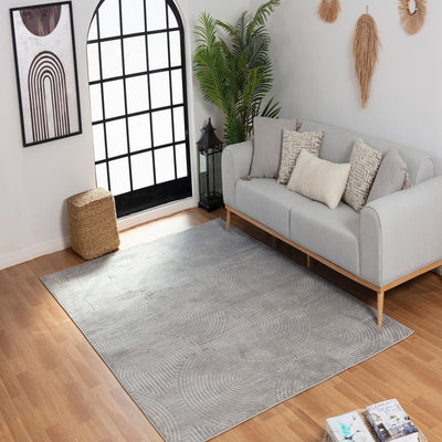 Tapis d'Intérieur/Extérieur Scandinave Moderne Gris  Guiza