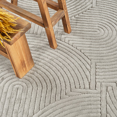 Tapis d'Intérieur/Extérieur Scandinave Moderne Gris  Guiza