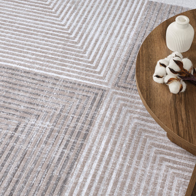 Tapis Scandinave Bohème Gris/Beige Charlestown