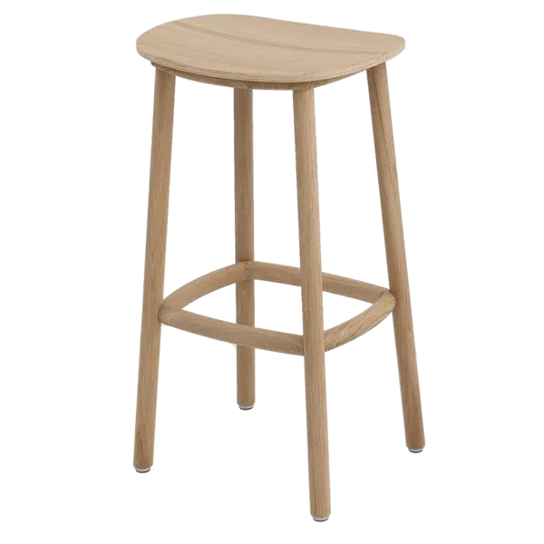 Lot de 2 Tabourets haut design Cruso en bois