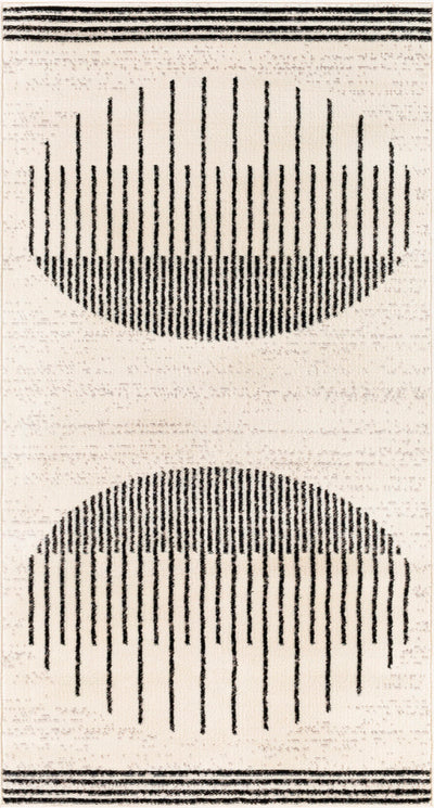 Tapis Scandinave Moderne Blanc/Noir Santiago