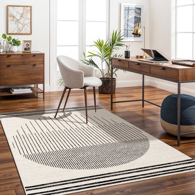 Tapis Scandinave Moderne Blanc/Noir Santiago