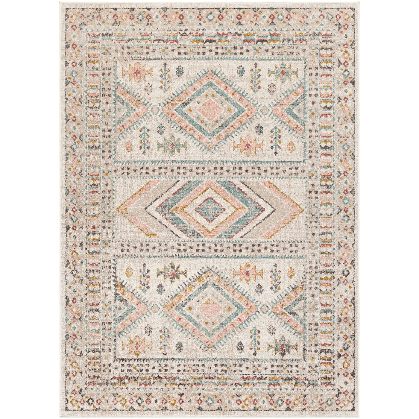 Tapis Scandinave Bohème Multicolore/Rose Jaipur