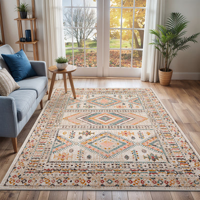 Tapis Scandinave Bohème Multicolore/Rose Jaipur