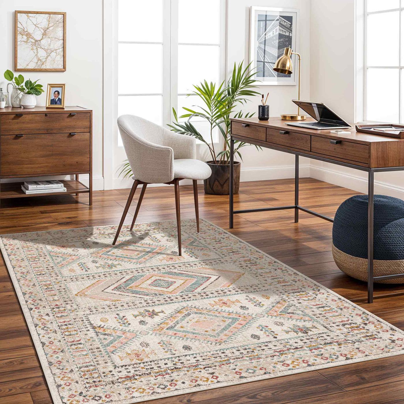 Tapis Scandinave Bohème Multicolore/Rose Jaipur