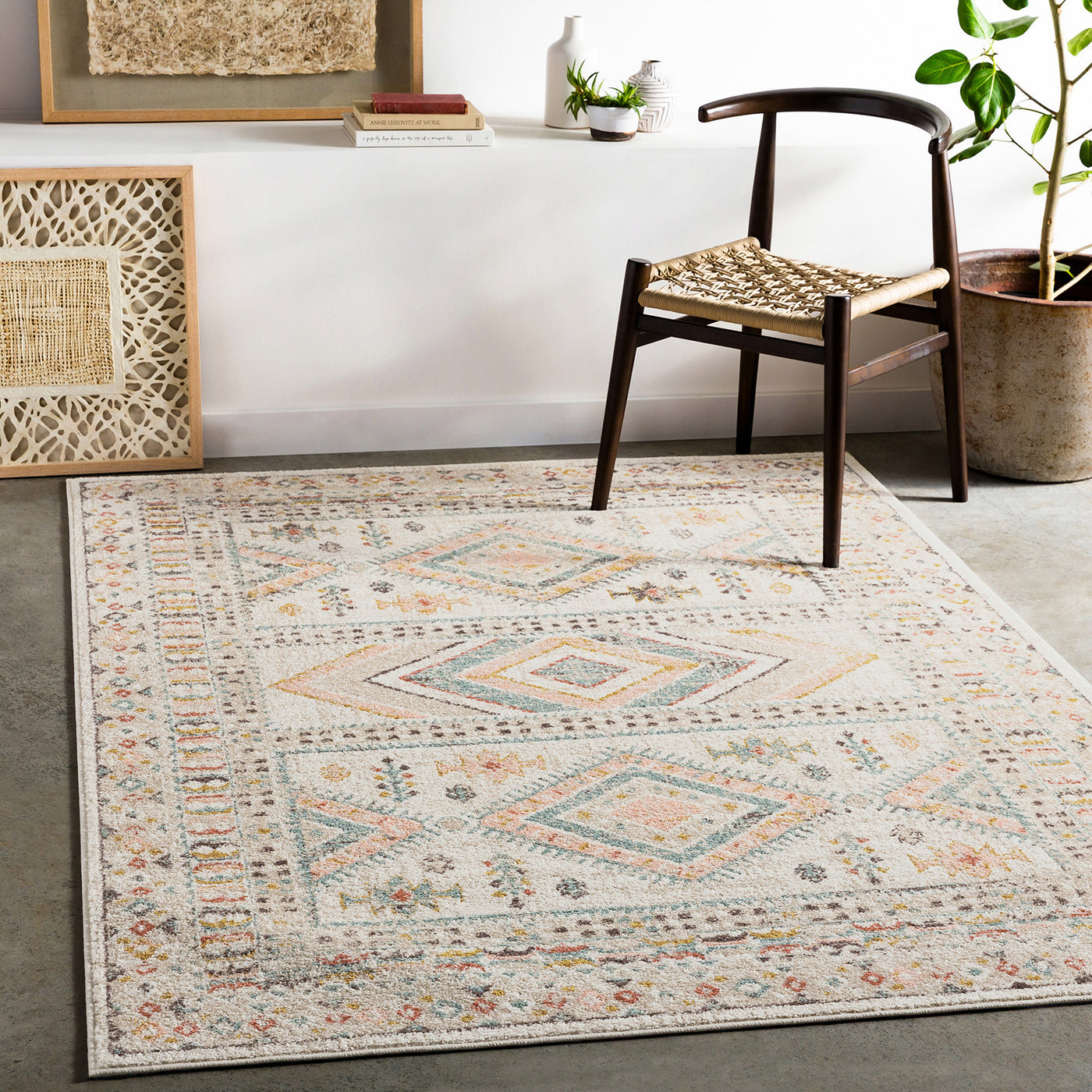 Tapis Scandinave Bohème Multicolore/Rose Jaipur