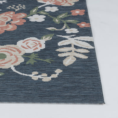 Tapis d'Extérieur/Intérieur Multicolore/Bleu Foncé Jammu