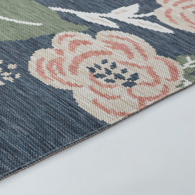 Tapis d'Extérieur/Intérieur Multicolore/Bleu Foncé Jammu