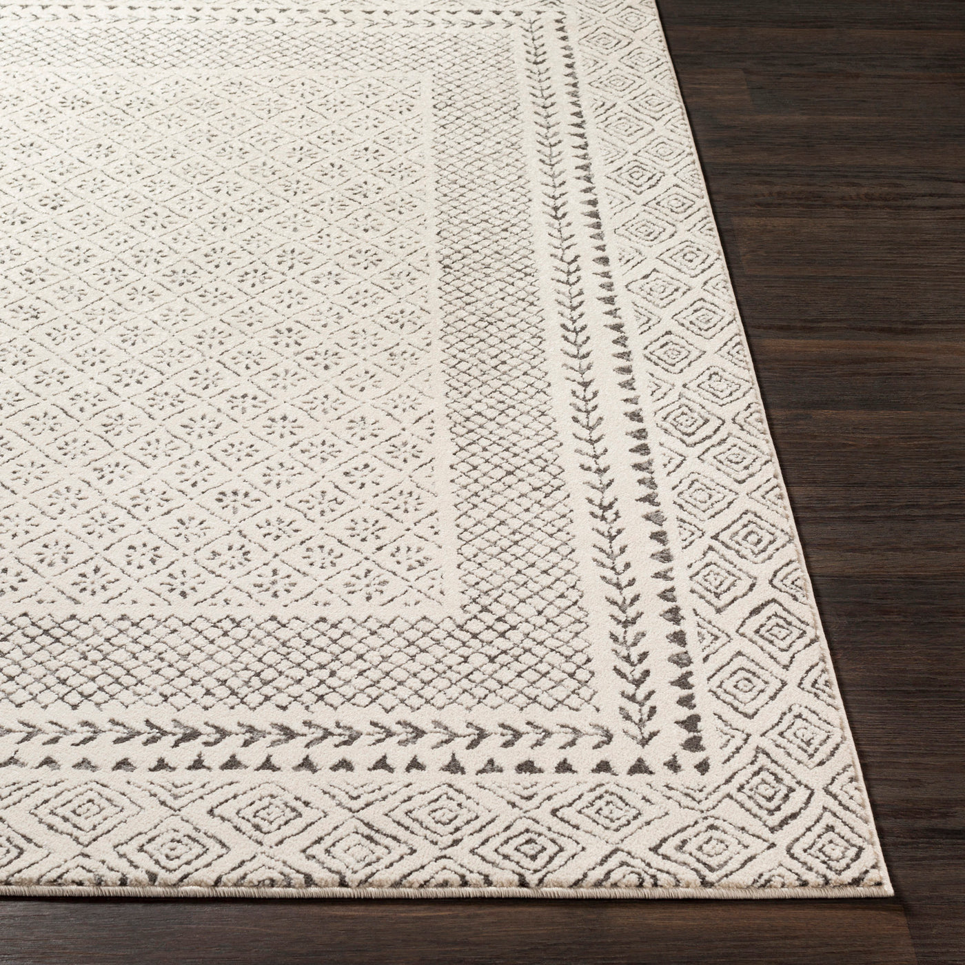 Tapis Scandinave Bohème Gris/Beige Monaco