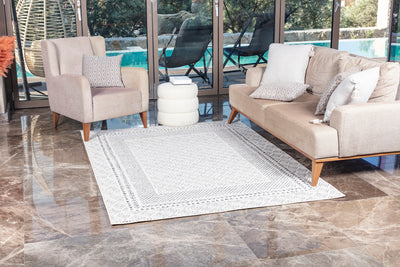 Tapis Scandinave Bohème Gris/Beige Monaco